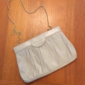 Vintage Leather Light Grey Purse 👛